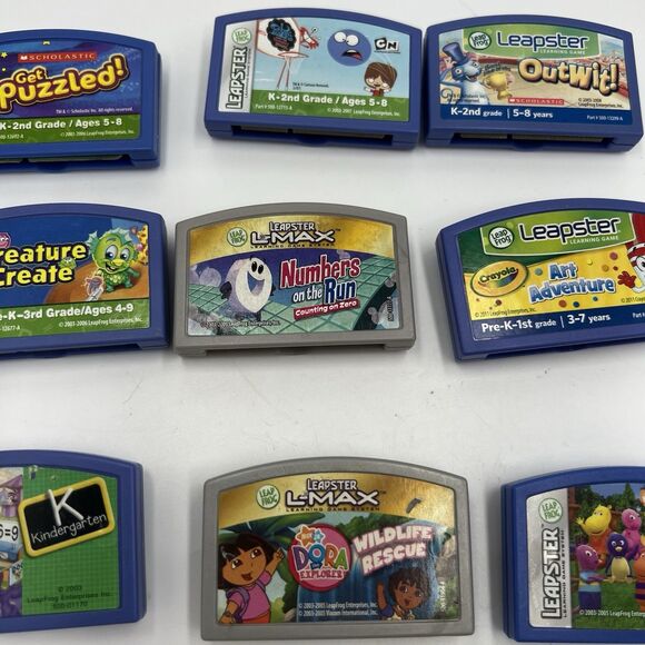 Leapster Leap Frog Games Lot Battery Or Wired  Summer Learning Roadtrip Fun - Picture 3 of 13